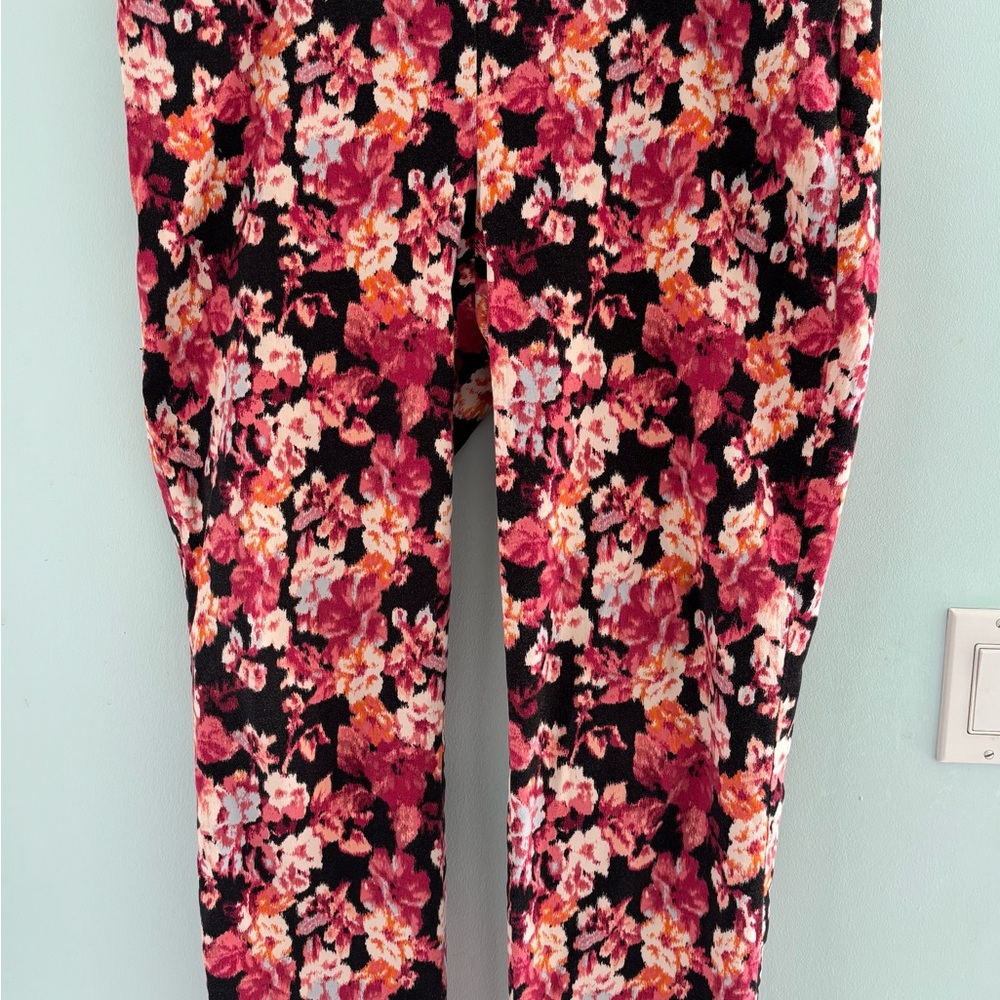 Chico's Floral Pants Multicolor Abstract Print XL